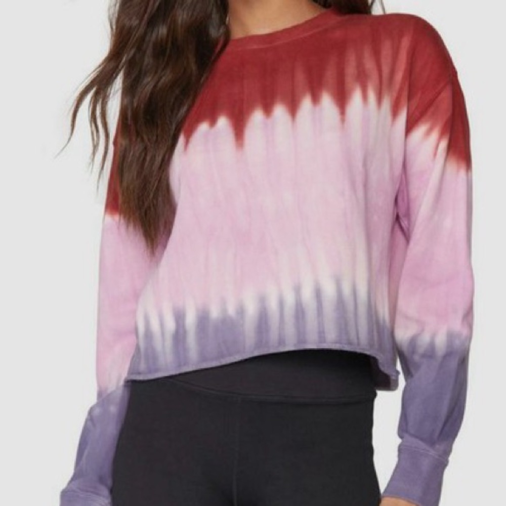 Spiritual gangster mazzy heart dyed cropped sweatshirt size medium